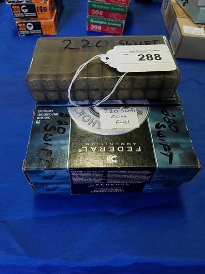 5- Boxes of 20ct .220 Swift