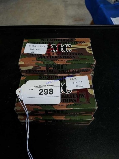 5-Boxes of 20ct .223/5.56