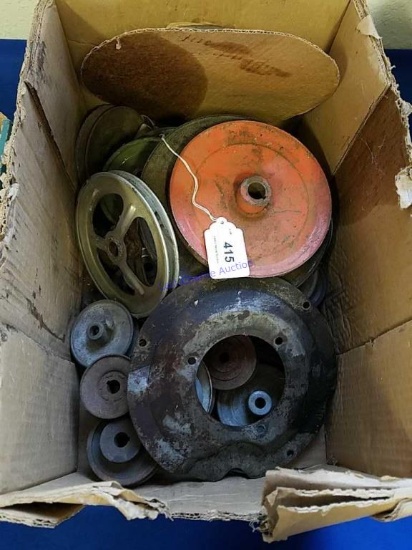 Box of  Assorted Pulley Wheels