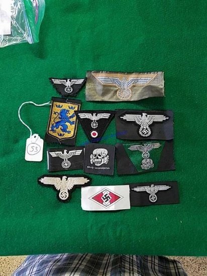 (11) German WWII Waffen SS / Army Cloth Insig