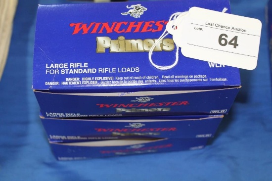3-Boxes of Large Rifle Standard Load Primers