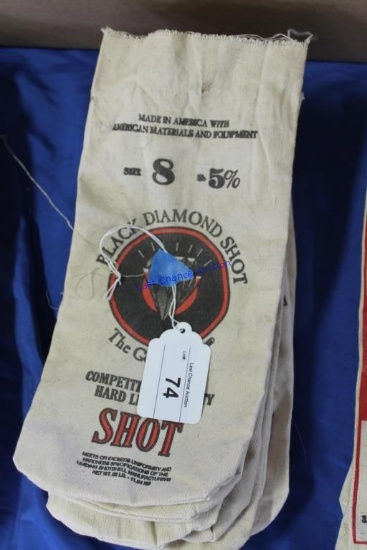 8 Black Diamond Canvas Shot Bags