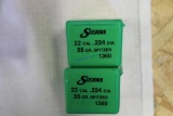 2-Boxes of 100ct .22cal .224 55gr Spitzer
