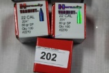 3-Boxes of 100ct .22cal .224 55gr HP