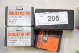 4-Boxes of 100ct 22cal .224 Spitzer Nosler
