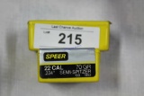 172ct  22cal .224 70gr Speer Semi Spitzer