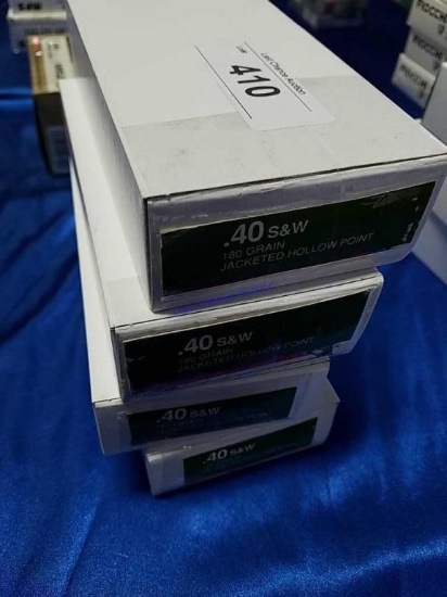 4-Boxes of 50ct 40 S&W JHP 180gr