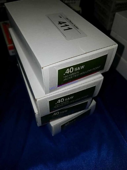 4-Boxes of 50ct 40 S&W JHP 180gr