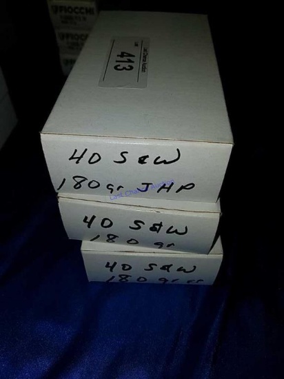 3-Boxes of 50ct 40 S&W JHP 180gr