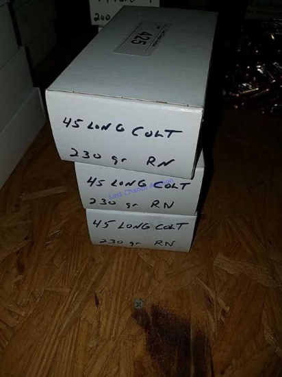 3-Boxes of .45Lon Colt 230gr RN