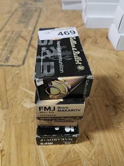 4-50ct Boxes of 9mm Makarov (Missing 1 Round)