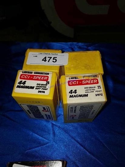 4-Boxes of 50ct .44 Magnum