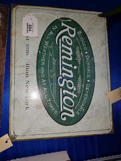 Remington Tin Sign