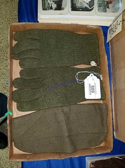 US Army Cap and Wool Gloves