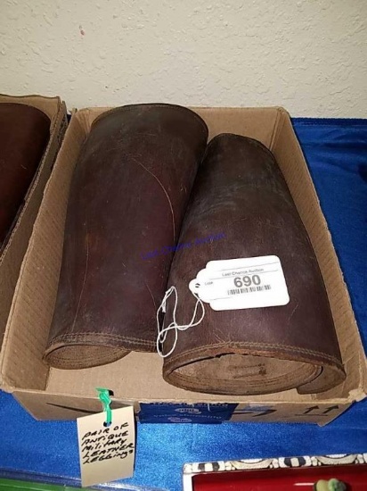 1 Pair of Antique Army Leather Leggings