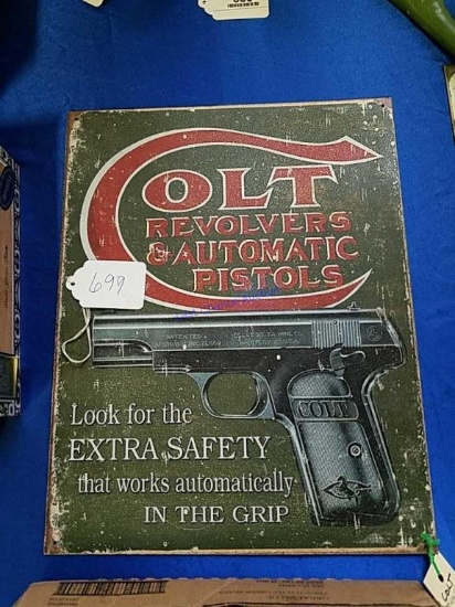 Colt Revolvers Tin Sign