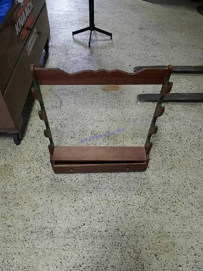 Wall Mount Gun Rack with Locking Drawer