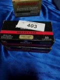 2-50ct Boxes of Herters 9mm Luger