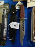 Bowie Knife with Black Sheath and Cutouts