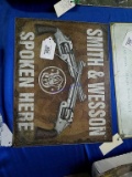 Smith and Wesson Tin Sign
