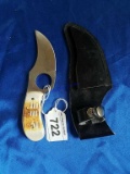 Small Knife with Finger Hole and Sheath