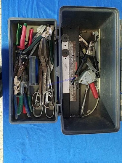 Toolbox Full of Tin Working Tools