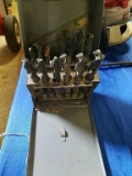 Set of Drill Bits in Metal Case