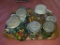9 Vintage Ball Jars with lids and Knick Knack