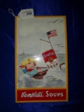Campbell's Soup Tin Sign  Sailboat Kid