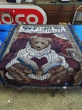 2 Quilted Bear and 1 Boyd's Bear Throws