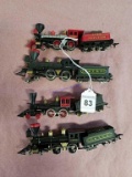 4-Model Train Engines with Coal Cars