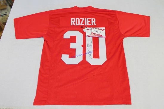 Mike Rozier Autographed Huskers Jersey