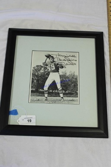 Johnny Unitas Autographed Photo Framed