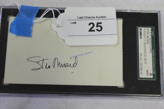 Note Card Signed by Stan Musial