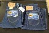 2-NOS LEE Students Straight Leg Jeans 26x30