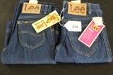 2-Vintsge NOS Lee Girls Jeans 10 Slim