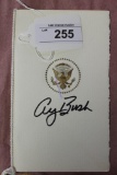 George HW Bush Autographed Program