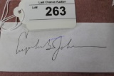 Lyndon B Johnson  Autographed Card