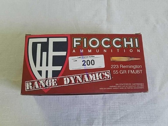200ct Fiocchi .223 Rem Range Dynamics