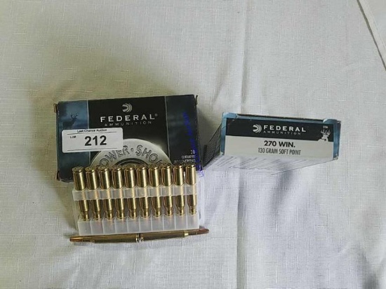 2X-20ct Boxes of Federal .270Win +12 Rounds