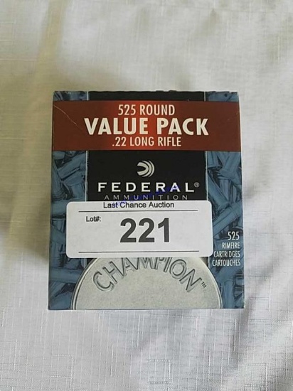 525ct box of .22lr Copper Plated HP Federal