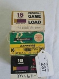 3X-Vintage Boxes of 16ga Shotgun Shells