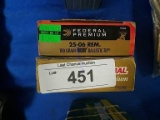 2X-Boxes of 20ct 25-06Brass For Reload