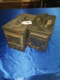 2X-Vintage Metal Ammo Boxes