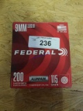 200ct Federal 9mm Luger Aluminum 115gr FMJ RN