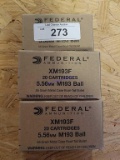 5X-20ct Federal 5.56 M193 Ball 55gr BT