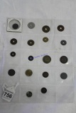 Sheet of WW2 Era Coins from Various Countries