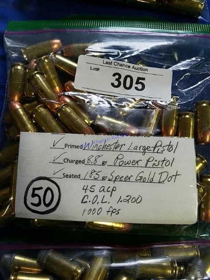 50ct Professional Reloads .45 ACP