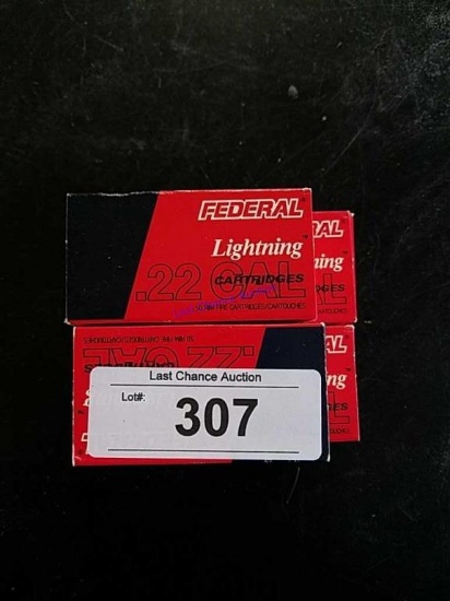4X-50ct Boxes of Federal .22lr Lightning