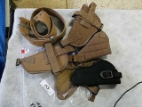 3 Holsters with Shoulder Harness and Belt